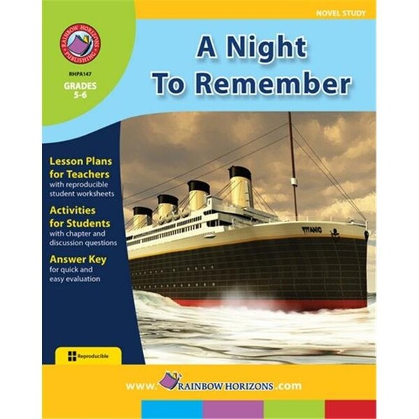Rainbow Horizons Rainbow Horizons A147 A Night to Remember - Novel Study - Grade 5 to 6 A147 - main